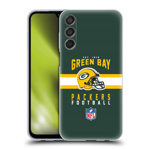 NFL Green Bay Packers Graphics Helmet Typography Soft Gel Case for Samsung Galaxy M15/F15 5G
