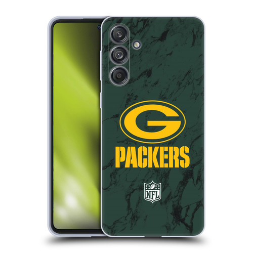 NFL Green Bay Packers Graphics Coloured Marble Soft Gel Case for Samsung Galaxy M55 5G
