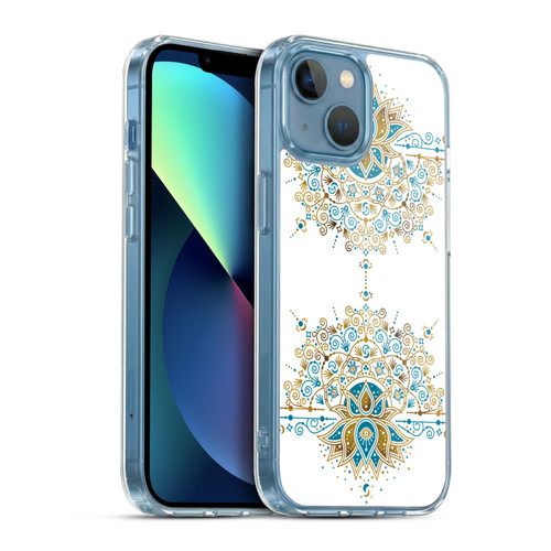 Cat Coquillette Patterns 6 Lotus Bloom Mandala 2 Soft Gel Case for Apple iPhone 13 Mini & MagSafe