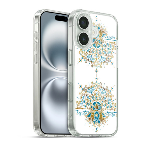 Cat Coquillette Patterns 6 Lotus Bloom Mandala 2 Soft Gel Case for Apple iPhone 16 & MagSafe