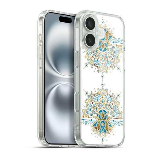 Cat Coquillette Patterns 6 Lotus Bloom Mandala 2 Soft Gel Case for Apple iPhone 16 Plus & MagSafe