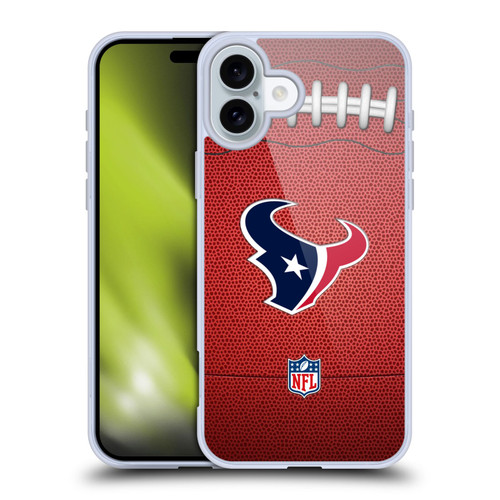 NFL Houston Texans Graphics Football Soft Gel Case for Apple iPhone 16 Plus