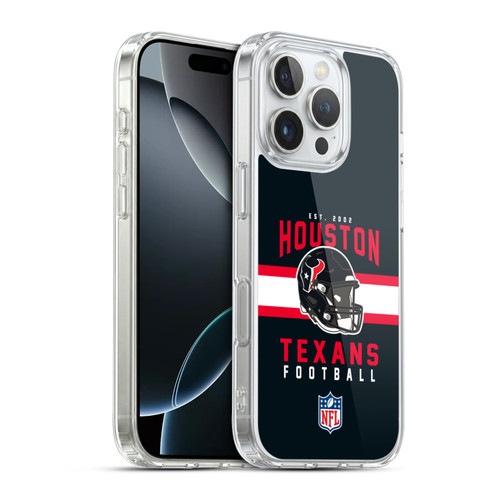 NFL Houston Texans Graphics Helmet Typography Soft Gel Case for Apple iPhone 16 Pro & MagSafe