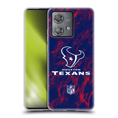 NFL Houston Texans Graphics Coloured Marble Soft Gel Case for Motorola Edge 40 Neo 5G