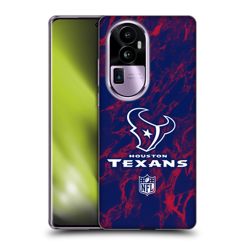 NFL Houston Texans Graphics Coloured Marble Soft Gel Case for OPPO Reno10 Pro+
