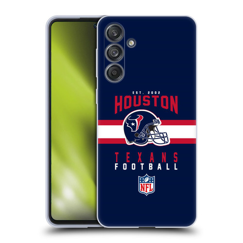 NFL Houston Texans Graphics Helmet Typography Soft Gel Case for Samsung Galaxy M55 5G