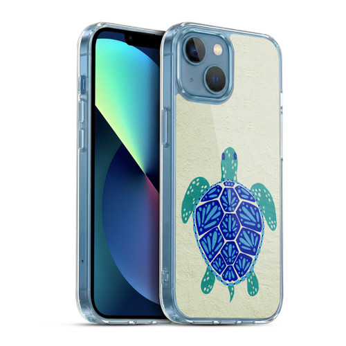 Cat Coquillette Sea Turtle Blue Soft Gel Case for Apple iPhone 13 Mini & MagSafe