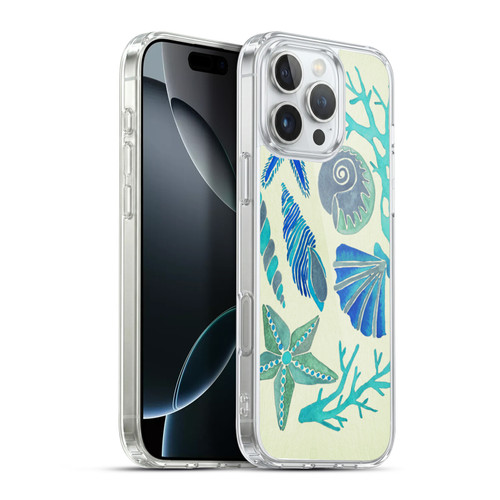 Cat Coquillette Sea Seashells Blue Soft Gel Case for Apple iPhone 16 Pro Max & MagSafe