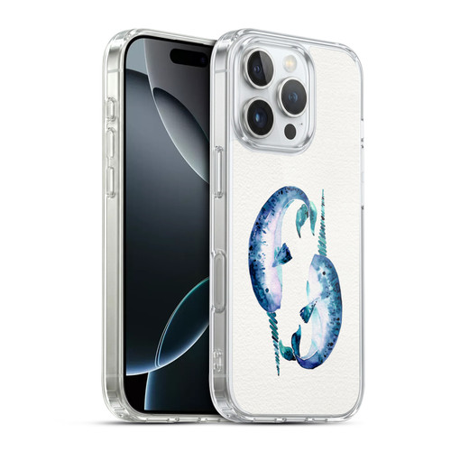 Cat Coquillette Sea Blue Narwhals Soft Gel Case for Apple iPhone 16 Pro & MagSafe