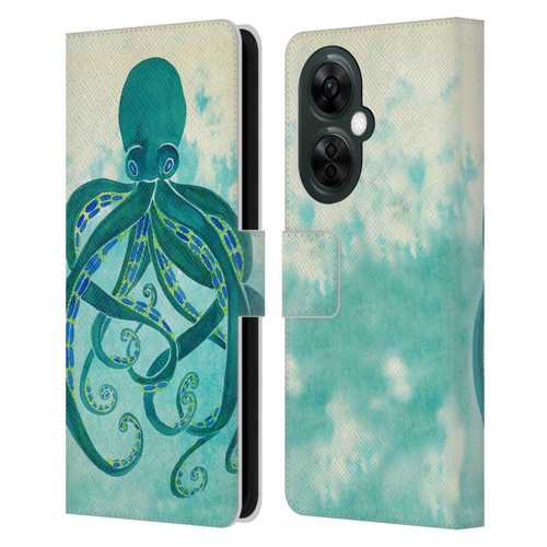 Cat Coquillette Sea Octopus Leather Book Wallet Case Cover For OnePlus Nord CE 3 Lite 5G