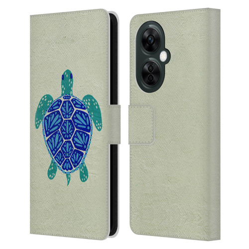 Cat Coquillette Sea Turtle Blue Leather Book Wallet Case Cover For OnePlus Nord CE 3 Lite 5G