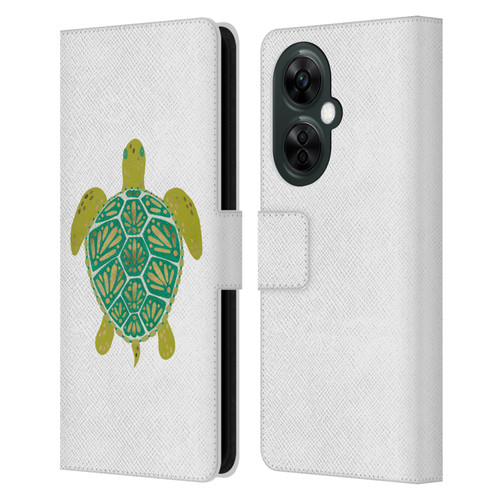 Cat Coquillette Sea Turtle Green Leather Book Wallet Case Cover For OnePlus Nord CE 3 Lite 5G