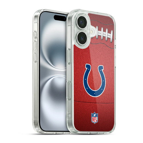 NFL Indianapolis Colts Graphics Football Soft Gel Case for Apple iPhone 16 & MagSafe