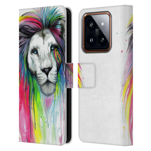 Pixie Cold Cats Rainbow Mane Leather Book Wallet Case Cover For Xiaomi 14