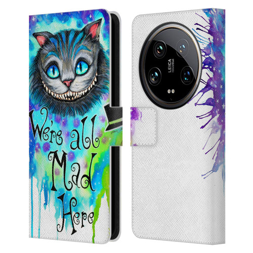 Pixie Cold Cats We Are All Mad Here Leather Book Wallet Case Cover For Xiaomi 14 Ultra