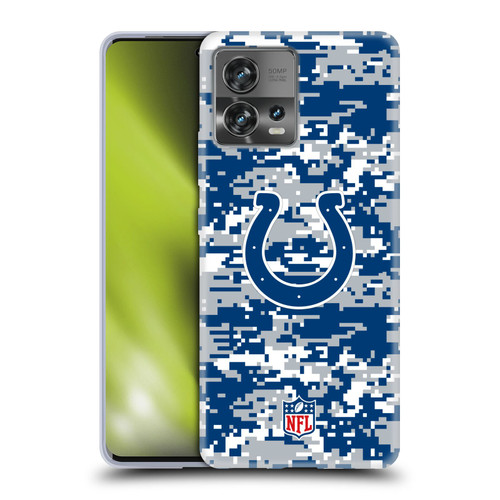 NFL Indianapolis Colts Graphics Digital Camouflage Soft Gel Case for Motorola Moto Edge 30 Fusion