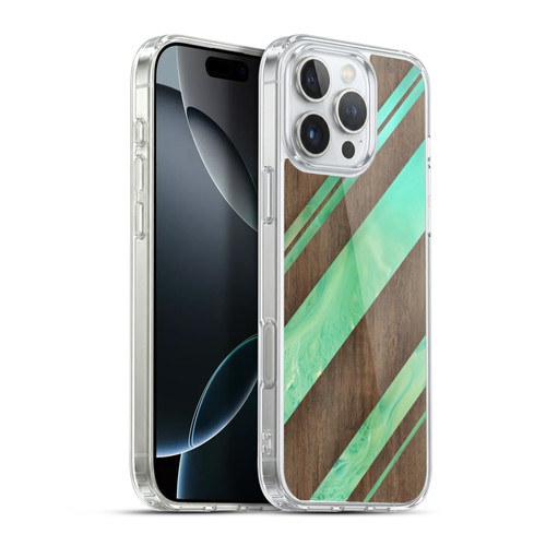 Alyn Spiller Wood & Resin Diagonal Stripes Soft Gel Case for Apple iPhone 16 Pro Max & MagSafe