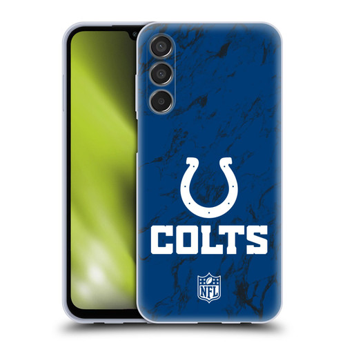 NFL Indianapolis Colts Graphics Coloured Marble Soft Gel Case for Samsung Galaxy M15/F15 5G