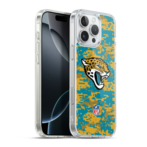 NFL Jacksonville Jaguars Graphics Digital Camouflage Soft Gel Case for Apple iPhone 16 Pro Max & MagSafe