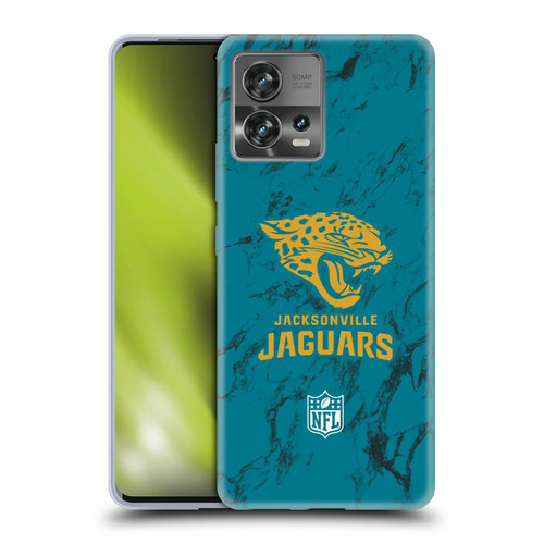 NFL Jacksonville Jaguars Graphics Coloured Marble Soft Gel Case for Motorola Moto Edge 30 Fusion