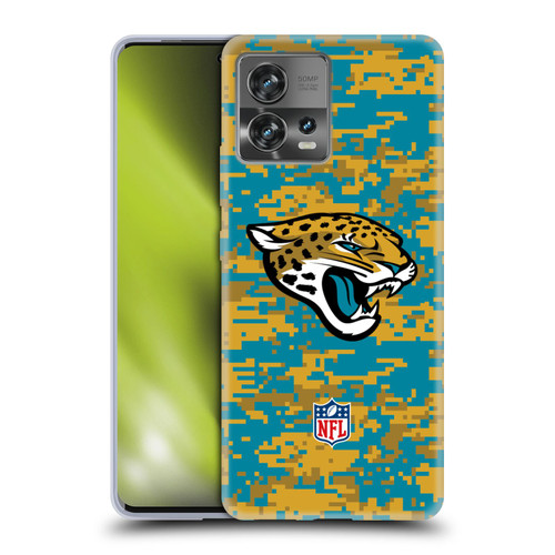 NFL Jacksonville Jaguars Graphics Digital Camouflage Soft Gel Case for Motorola Moto Edge 30 Fusion
