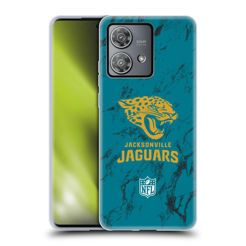 NFL Jacksonville Jaguars Graphics Coloured Marble Soft Gel Case for Motorola Edge 40 Neo 5G