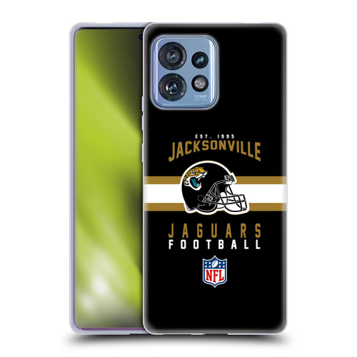 NFL Jacksonville Jaguars Graphics Helmet Typography Soft Gel Case for Motorola Moto Edge 40 Pro