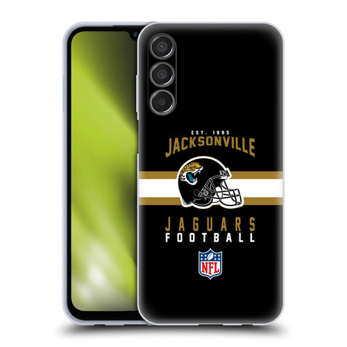 NFL Jacksonville Jaguars Graphics Helmet Typography Soft Gel Case for Samsung Galaxy M15/F15 5G