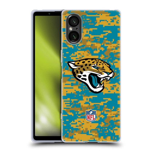 NFL Jacksonville Jaguars Graphics Digital Camouflage Soft Gel Case for Sony Xperia 5 V 5G