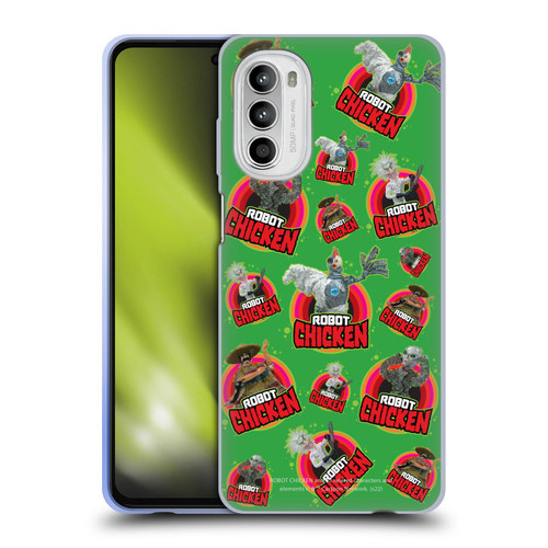 Robot Chicken Graphics Icons Soft Gel Case for Motorola Moto G52