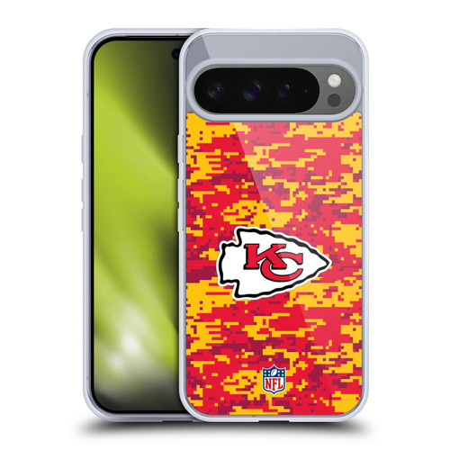 NFL Kansas City Chiefs Graphics Digital Camouflage Soft Gel Case for Google Pixel 9 Pro XL