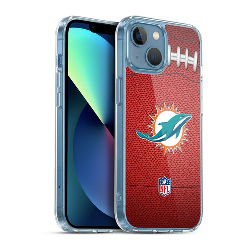 NFL Miami Dolphins Graphics Football Soft Gel Case for Apple iPhone 13 Mini & MagSafe