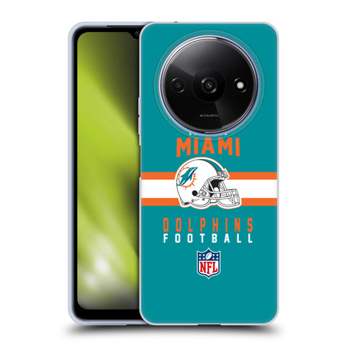 NFL Miami Dolphins Graphics Helmet Typography Soft Gel Case for Xiaomi Redmi A3