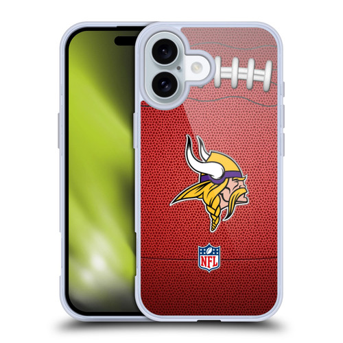 NFL Minnesota Vikings Graphics Football Soft Gel Case for Apple iPhone 16