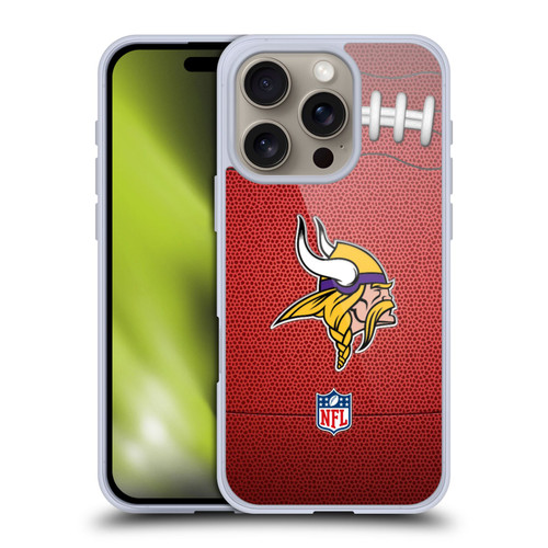 NFL Minnesota Vikings Graphics Football Soft Gel Case for Apple iPhone 16 Pro NFL Minnesota Vikings Graphics Football Soft Gel Case for Apple iPhone 16 Pro