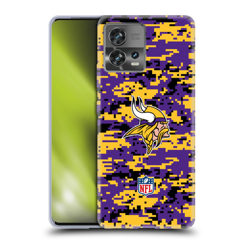 NFL Minnesota Vikings Graphics Digital Camouflage Soft Gel Case for Motorola Moto Edge 30 Fusion