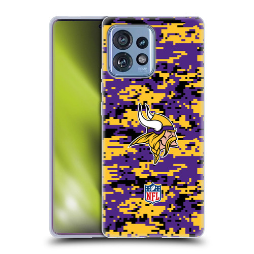 NFL Minnesota Vikings Graphics Digital Camouflage Soft Gel Case for Motorola Moto Edge 40 Pro