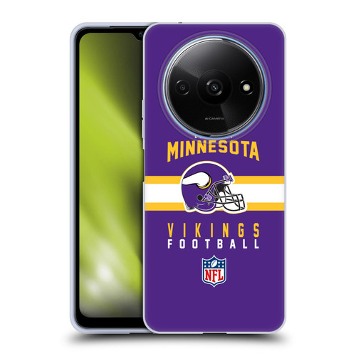 NFL Minnesota Vikings Graphics Helmet Typography Soft Gel Case for Xiaomi Redmi A3