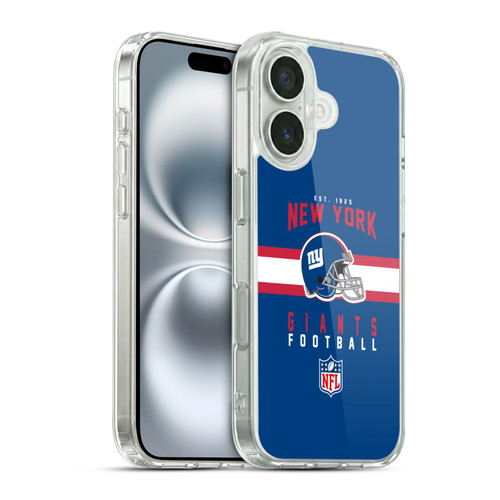 NFL New York Giants Graphics Helmet Typography Soft Gel Case for Apple iPhone 16 & MagSafe