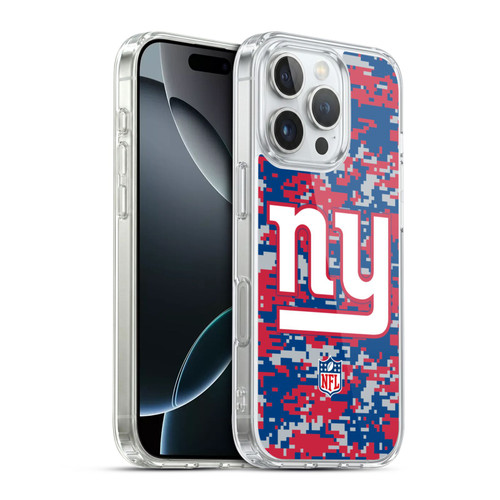 NFL New York Giants Graphics Digital Camouflage Soft Gel Case for Apple iPhone 16 Pro & MagSafe