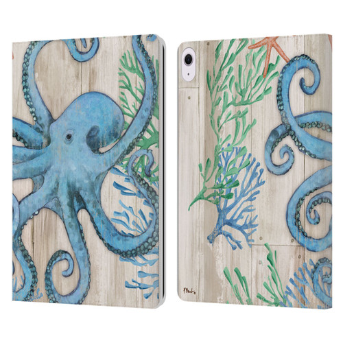 Paul Brent Coastal Sealife Leather Book Wallet Case Cover For Apple iPad Air 13 2024