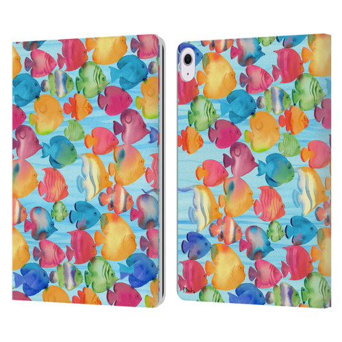 Paul Brent Coastal Tropical Fish School Leather Book Wallet Case Cover For Apple iPad Air 13 2024