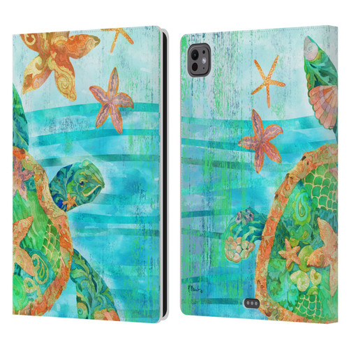 Paul Brent Coastal Nassau Turtle Leather Book Wallet Case Cover For Apple iPad Pro 11 M4 2024