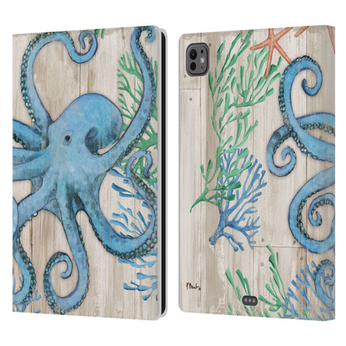 Paul Brent Coastal Sealife Leather Book Wallet Case Cover For Apple iPad Pro 11 M4 2024