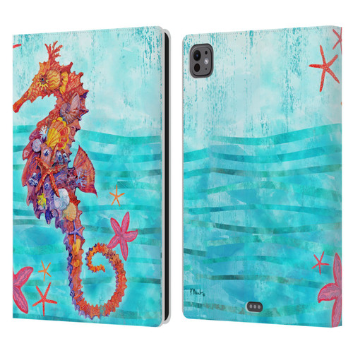 Paul Brent Coastal Seahorse Leather Book Wallet Case Cover For Apple iPad Pro 11 M4 2024