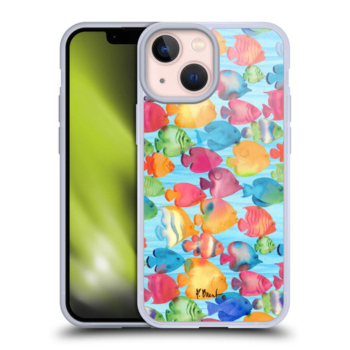 Paul Brent Coastal Tropical Fish School Soft Gel Case for Apple iPhone 13 Mini