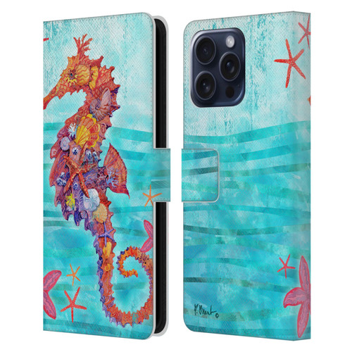 Paul Brent Coastal Seahorse Leather Book Wallet Case Cover For Apple iPhone 16 Pro Max