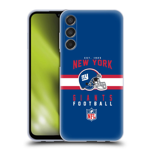 NFL New York Giants Graphics Helmet Typography Soft Gel Case for Samsung Galaxy M15/F15 5G