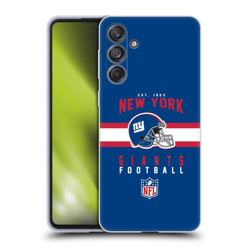 NFL New York Giants Graphics Helmet Typography Soft Gel Case for Samsung Galaxy M55 5G