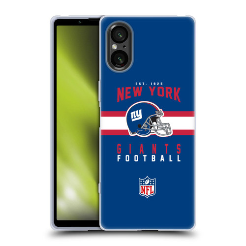 NFL New York Giants Graphics Helmet Typography Soft Gel Case for Sony Xperia 5 V 5G